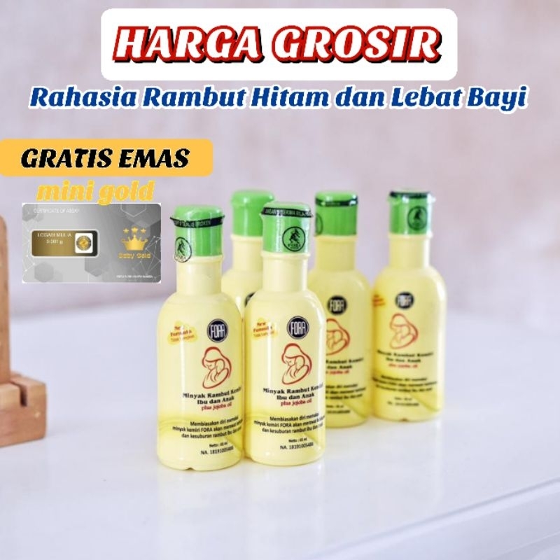 Penyubur rambut dan alis Minyak Kemiri Murni dan jojoba oil fora Mild & Gentle 65 ml 100% original