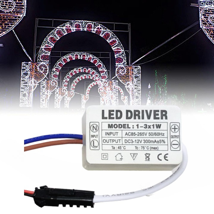 LED Driver Wide Voltage and Protection Power Supply 85 - 265V - GU10E27 - White