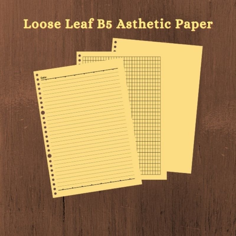 

loose leafe B5 kertas file isi binder ring 26 bahan kertas brownpaper