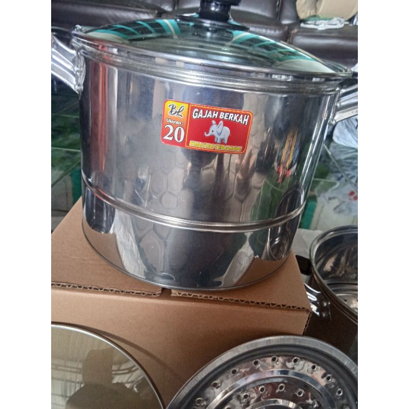 dandang nasi kuping tutup kaca murah