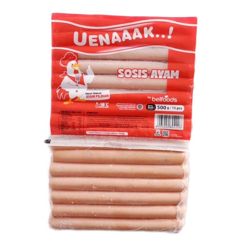 

Uenak Sosis Ayam 500g isi 15