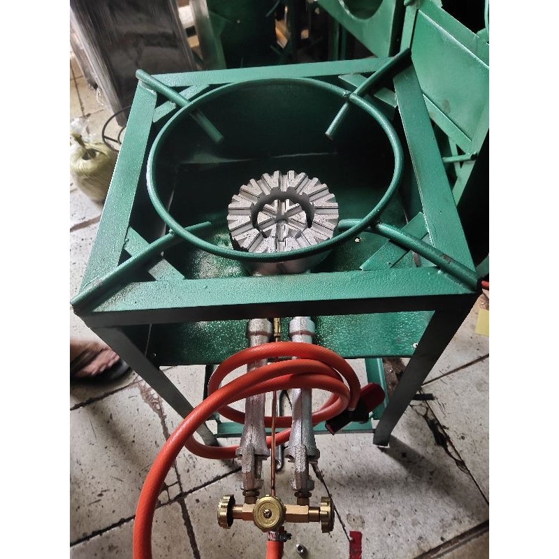 set kompor gas kepala 5c dan rangka ukuran 40x70 set selang rugulator high pressure rangka bulet