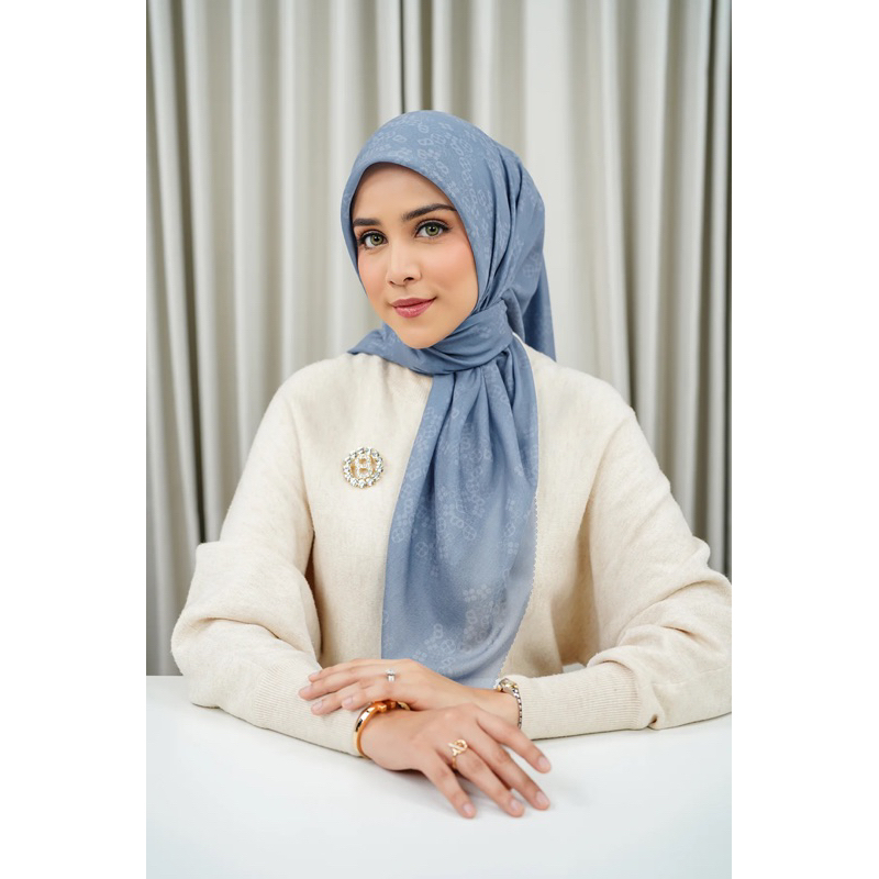 Buttonscarves Monogram Scramble Voile Square