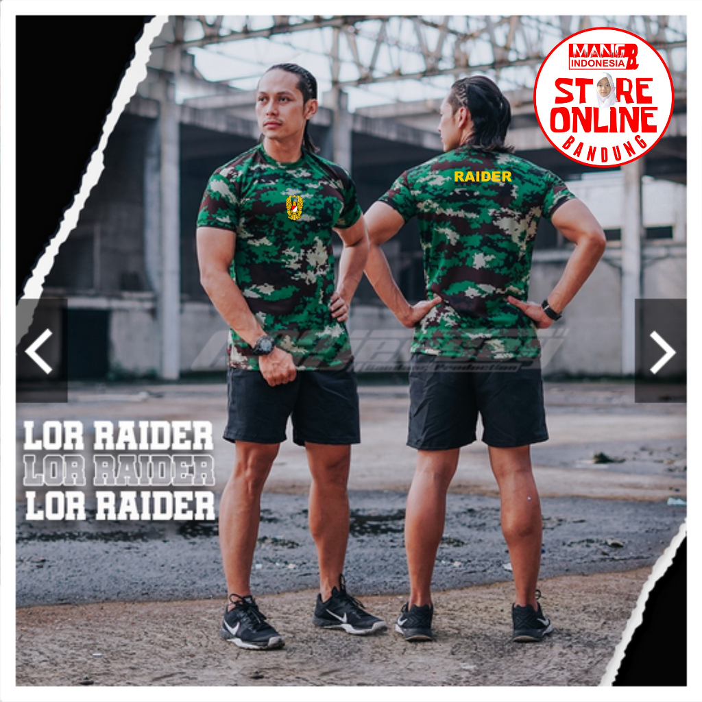 Kaos Loreng Raider Dryfit TNI