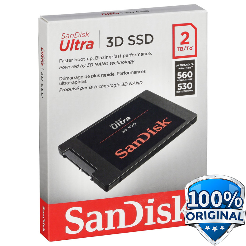 SanDisk Ultra 3D SSD 2TB - SDSSDH3 - Black