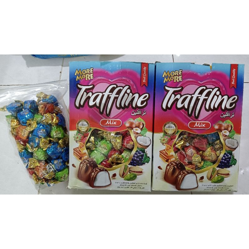 

COKLAT TRAFFLINE 2 kg yg ready rasa campur semua