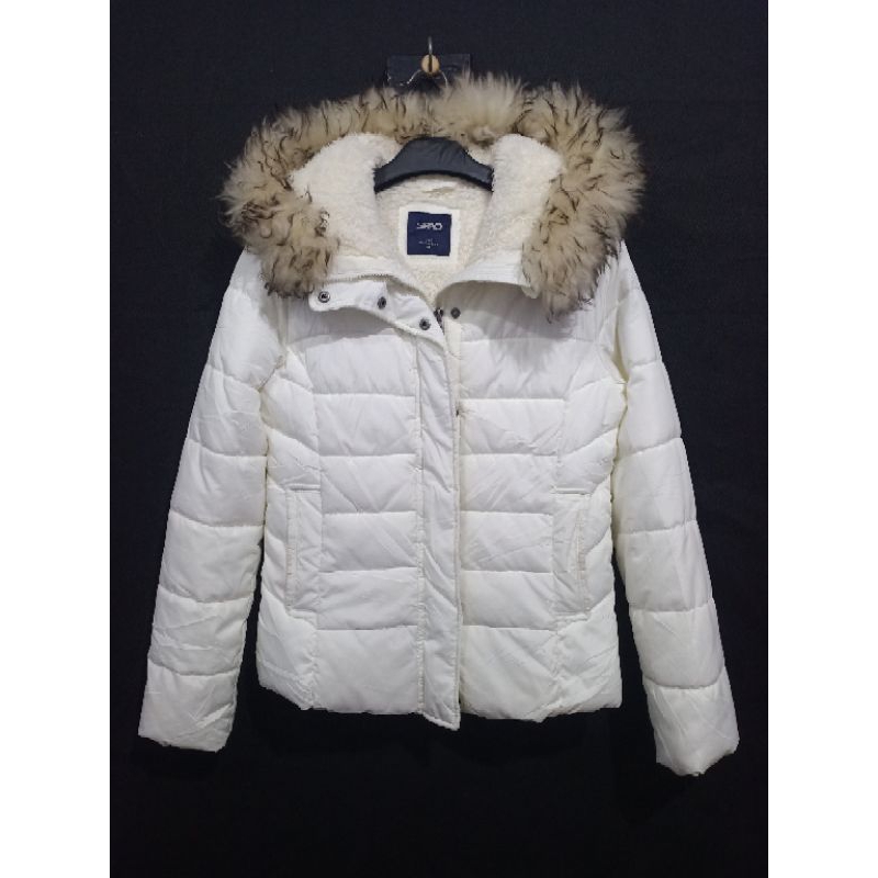 Spao Jaket Winter Gelembung Sherpa Bulu Angsa