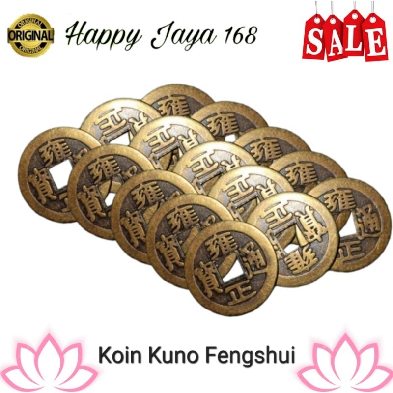 Dekorasi Uang Koin Coin Kuno Cina Fengshui Sembahyang Diameter 2,4 cm