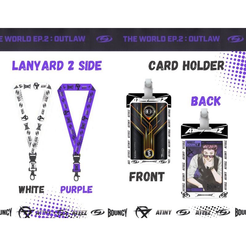 ateez cardholder lanyard set