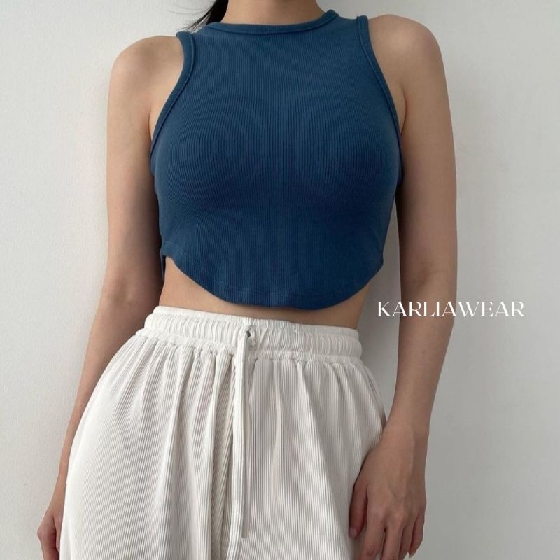KARLIA KNIT TANKTOP | HALTER KNIT TANKTOP
