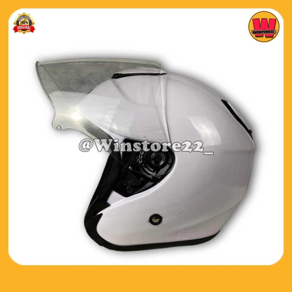Helm Sepeda Motor Half Face Priest Kyoto Solid Whitte Black Pink Gorilla Glossy & Doff Paket Ganteng