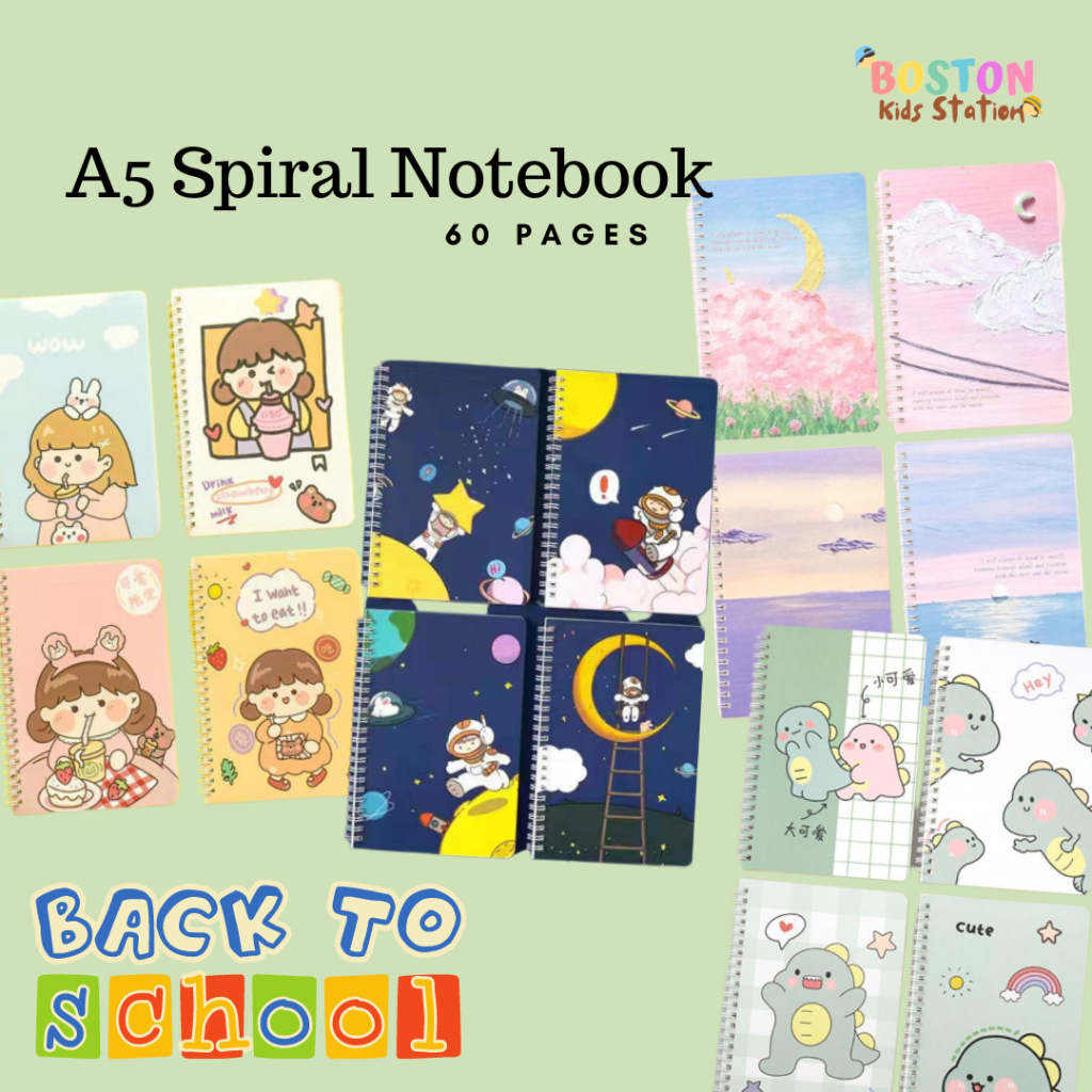 

BOSTON - A5 Binder Buku Tulis | Notebook Aesthetic | Buku Tulis Garis | Buku Catatan Motif Lucu | Buku Catatan Murah