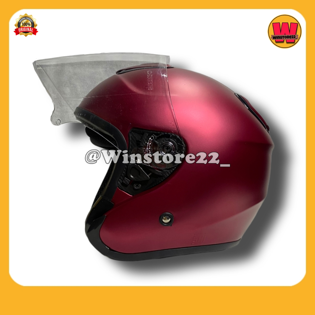 Helm Sepeda Motor Half Face Priest Kyoto Solid Whitte Black Pink Gorilla Glossy & Doff Paket Ganteng