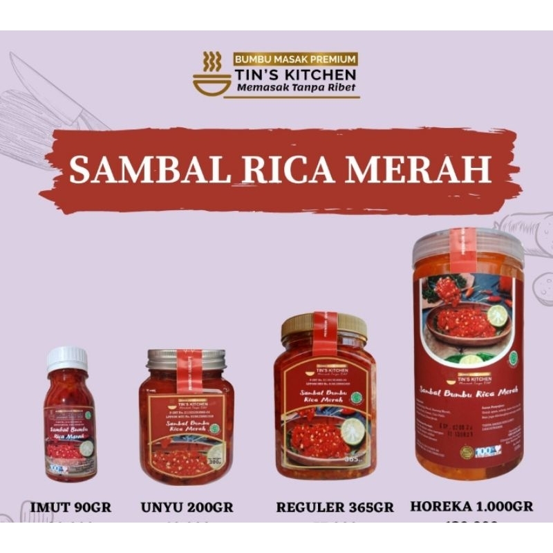 

Sambal Bumbu Rica merah Tins Kitchen 220 gr