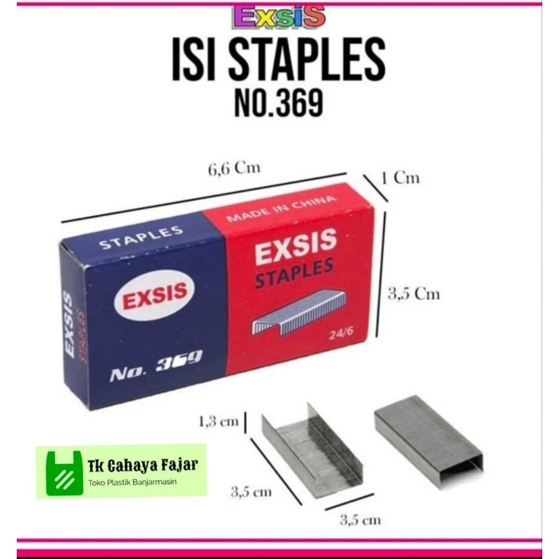 

Isi Staples Besar 369 isi Jepretan/ceklek no 24/6