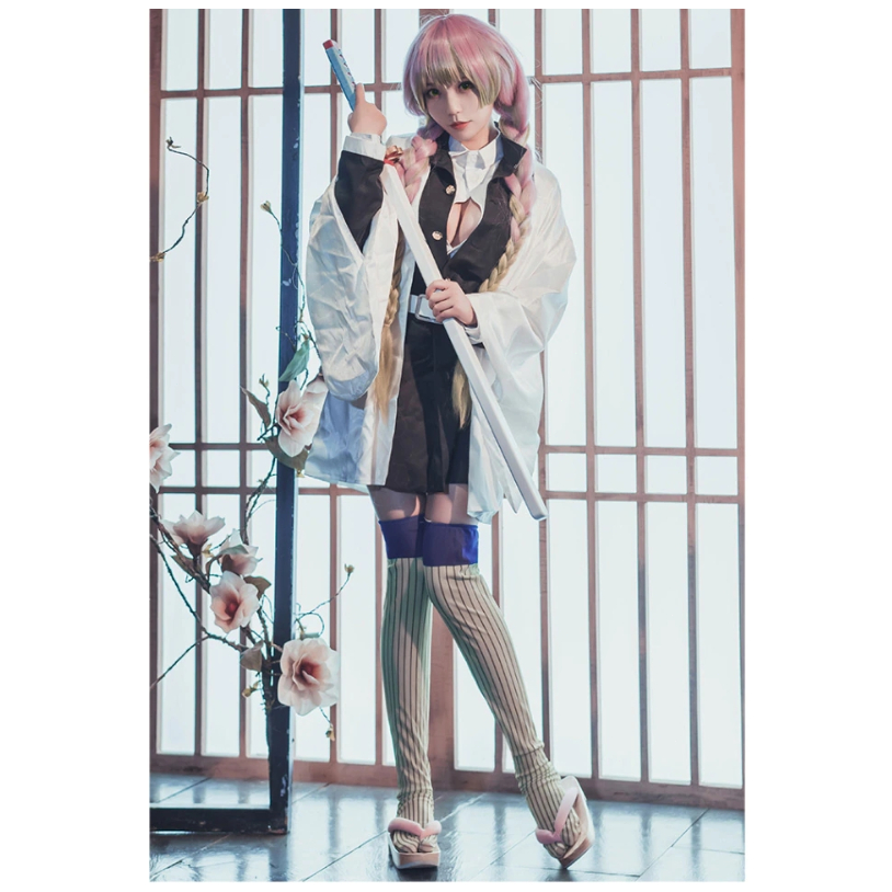 Anime Demon Slayer: Kimetsu no Yaiba Cosplay Kanroji Mitsuri Cosplay Kimetsu no Yaiba Halloween Wome