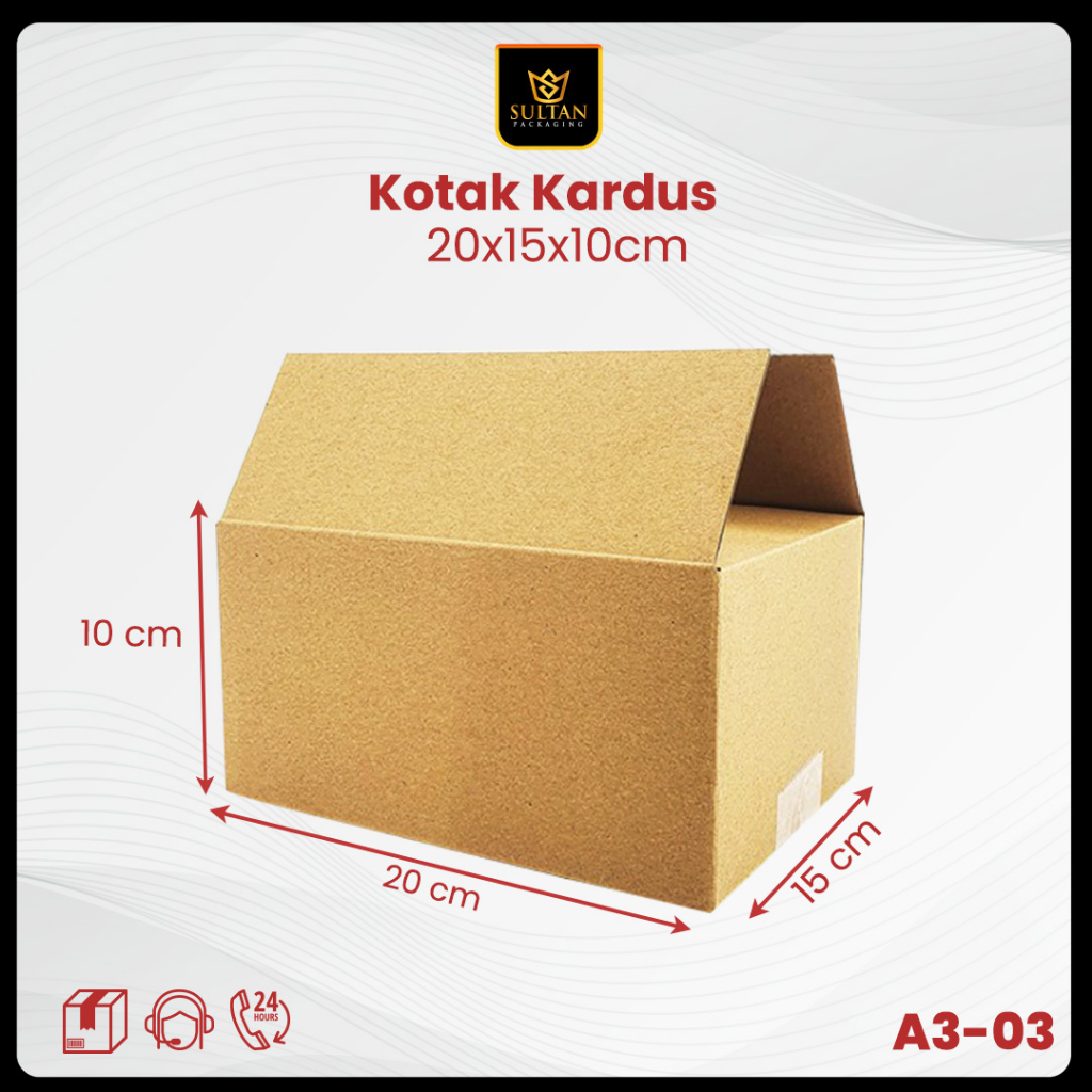 

Box Packaging - Dus Barang Kotak Penyimpanan - Kardus Besar Ukuran 20x15x10 cm - A303