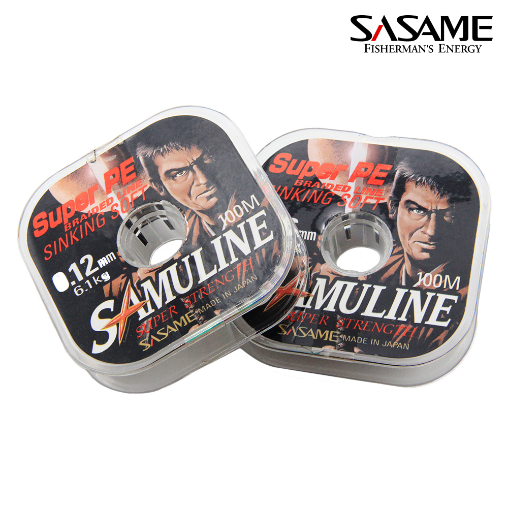 SASAME Samuline Super PE Sinking Soft 100m Braided Line Senar Pancing