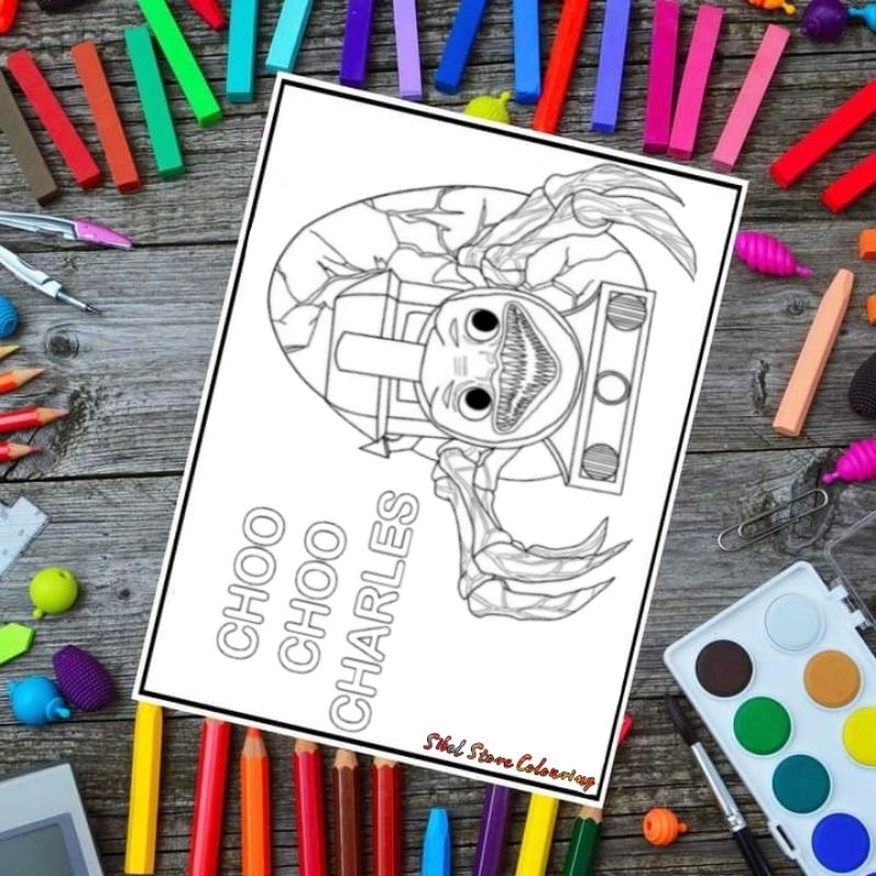 

Kertas Mewarnai Anak Tema Choo-Choo Charles / Kertas Gambar (10 Lembar Gambar)