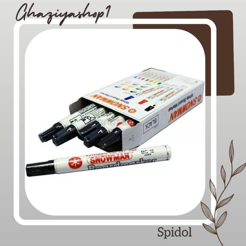 

SNOWMAN BG 12 White Board marker / Spidol Papan Tulis Warna Hitam. Original