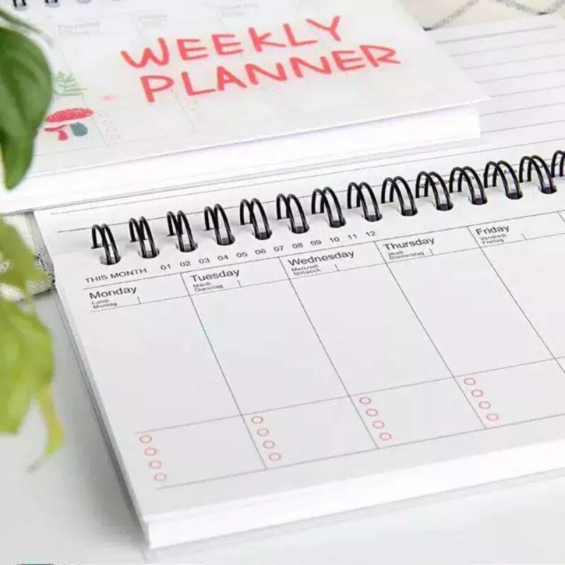 

Weekly Planner Buku Notes Agenda Harian Kecil Spiral To Do List Daily Lucu Motif Karakter