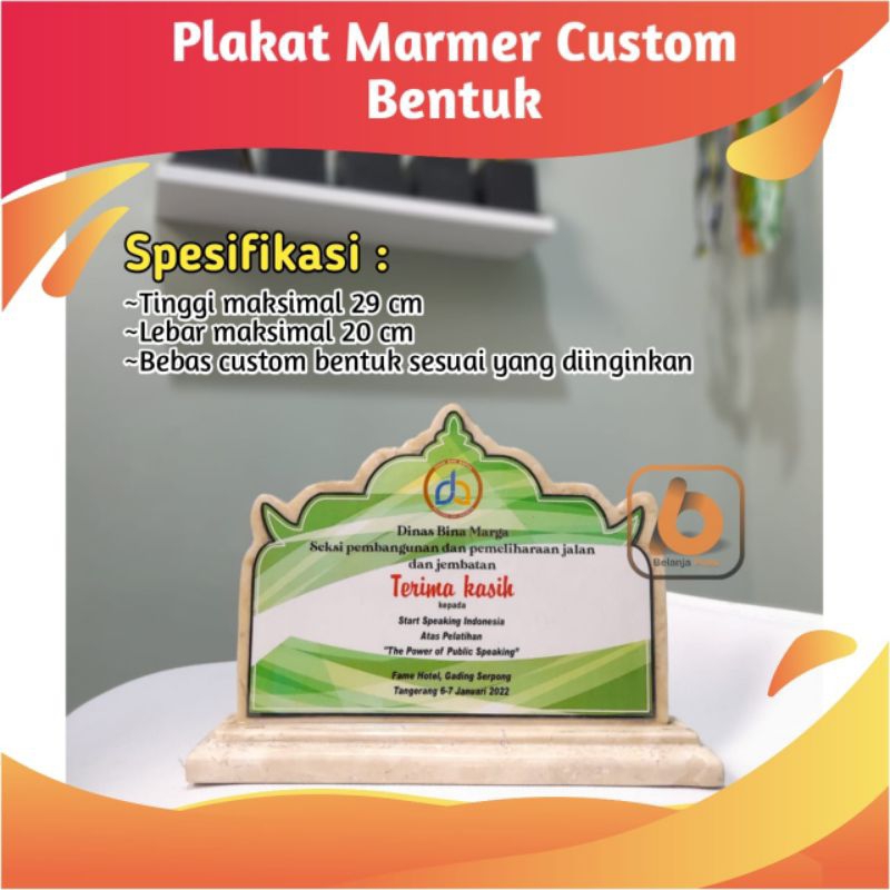 Plakat Marmer Bisa Custom Bentuk