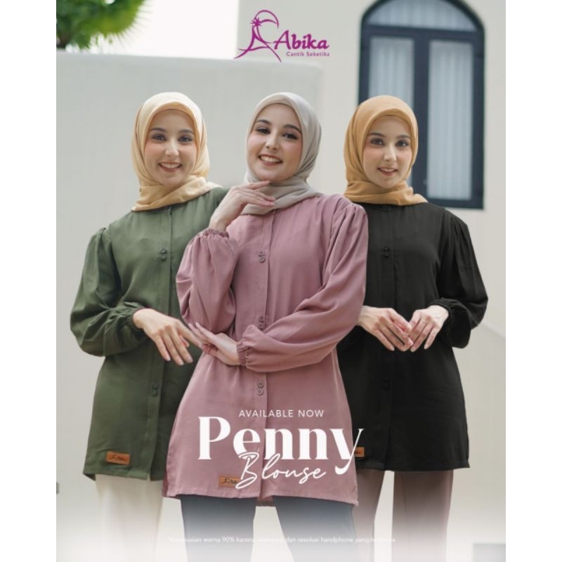 Atasan Penny Blouse Abika/Atasan abika/kemeja simple/atasan terbaru/abika hijab
