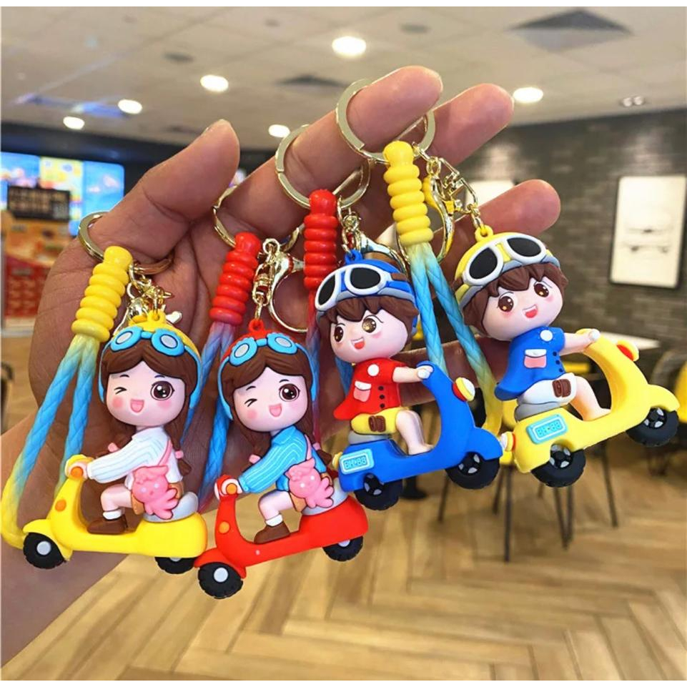 GANTUNGAN KUNCI KARAKTER SCOOTER GIRL / KEYCHAIN RUBBER SCOOTER GIRLS CUTE