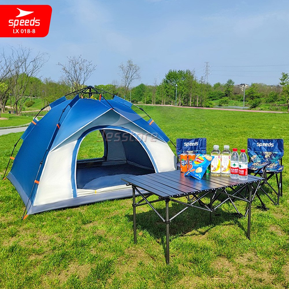 SPEEDS Tenda Camping Kemah Otomatis 4-5 Orang Lipat Portable Waterproof Anti Air Outdoor 018-8