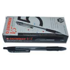 

Snowman Pena Pulpen Ballpoint Snowman V5 - Hitam ECER