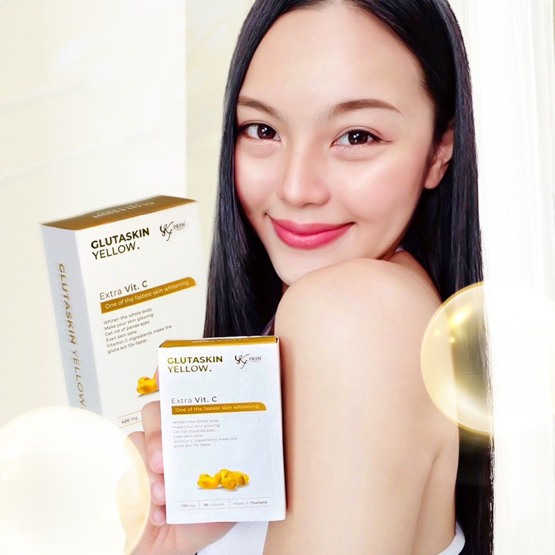 GLUTASKIN YELLOW 750mg | KAPSUL PEMUTIH | PEMUTIH BADAN