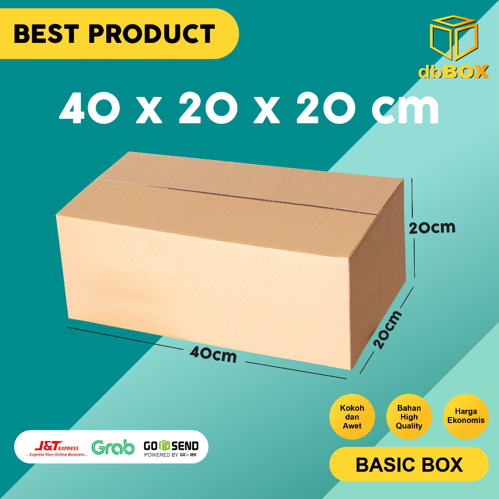 

(10Pcs) BOX KARDUS 40x20x20 cm DUS PACKING