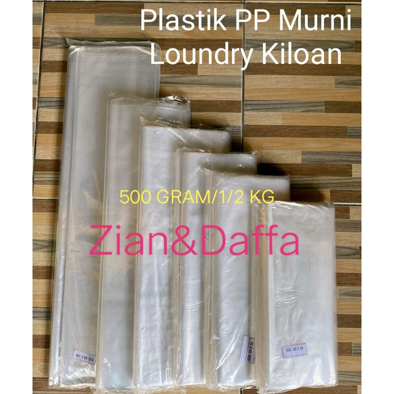 Kantong Plastik PP Murni Loundry Kiloan 500 Gram Termurah