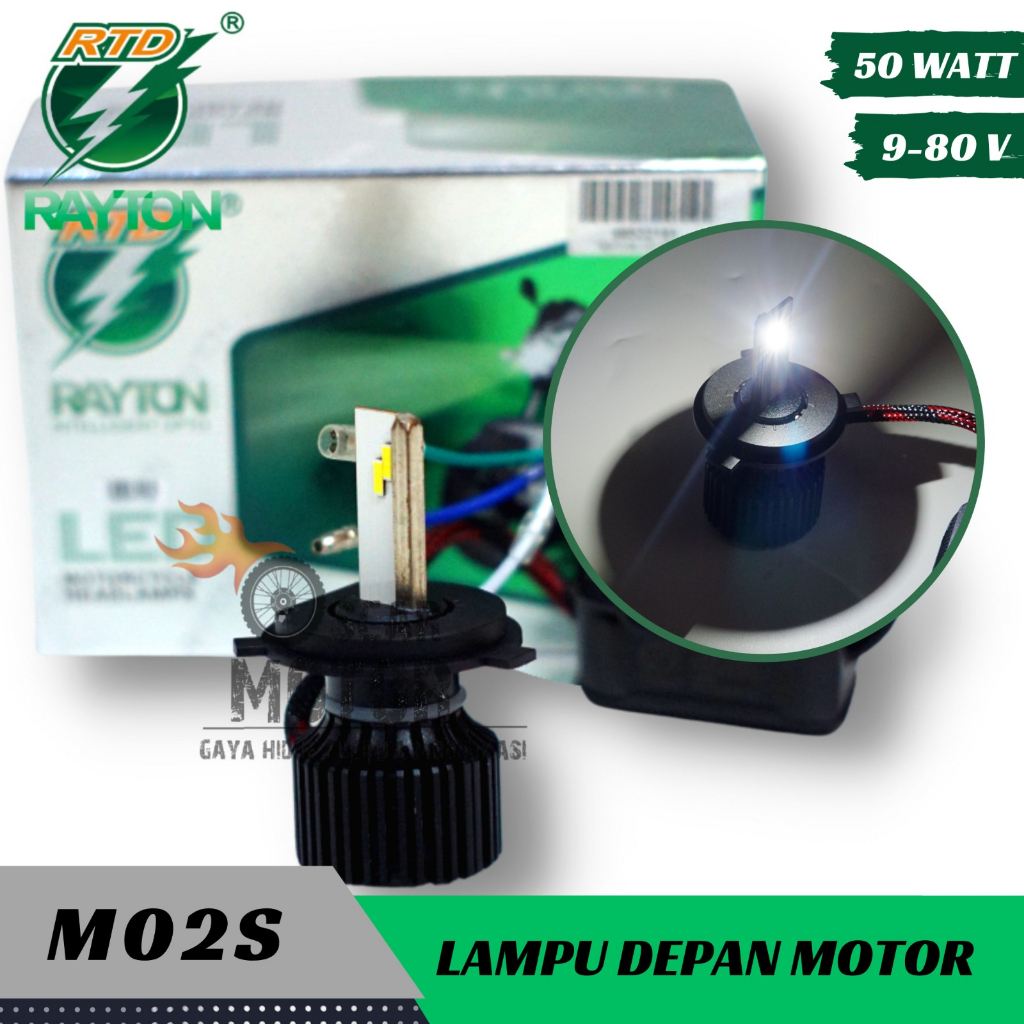 Lampu Led Motor H6 H4 RTD M02S High Power 48 Watt Original Bergaransi Universal