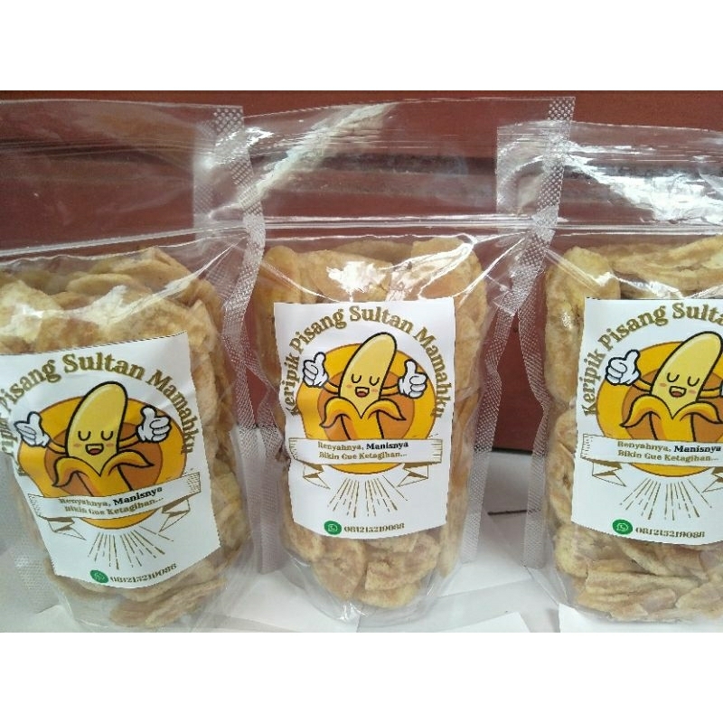 

Keripik pisang sultan mamahku rasa manis original