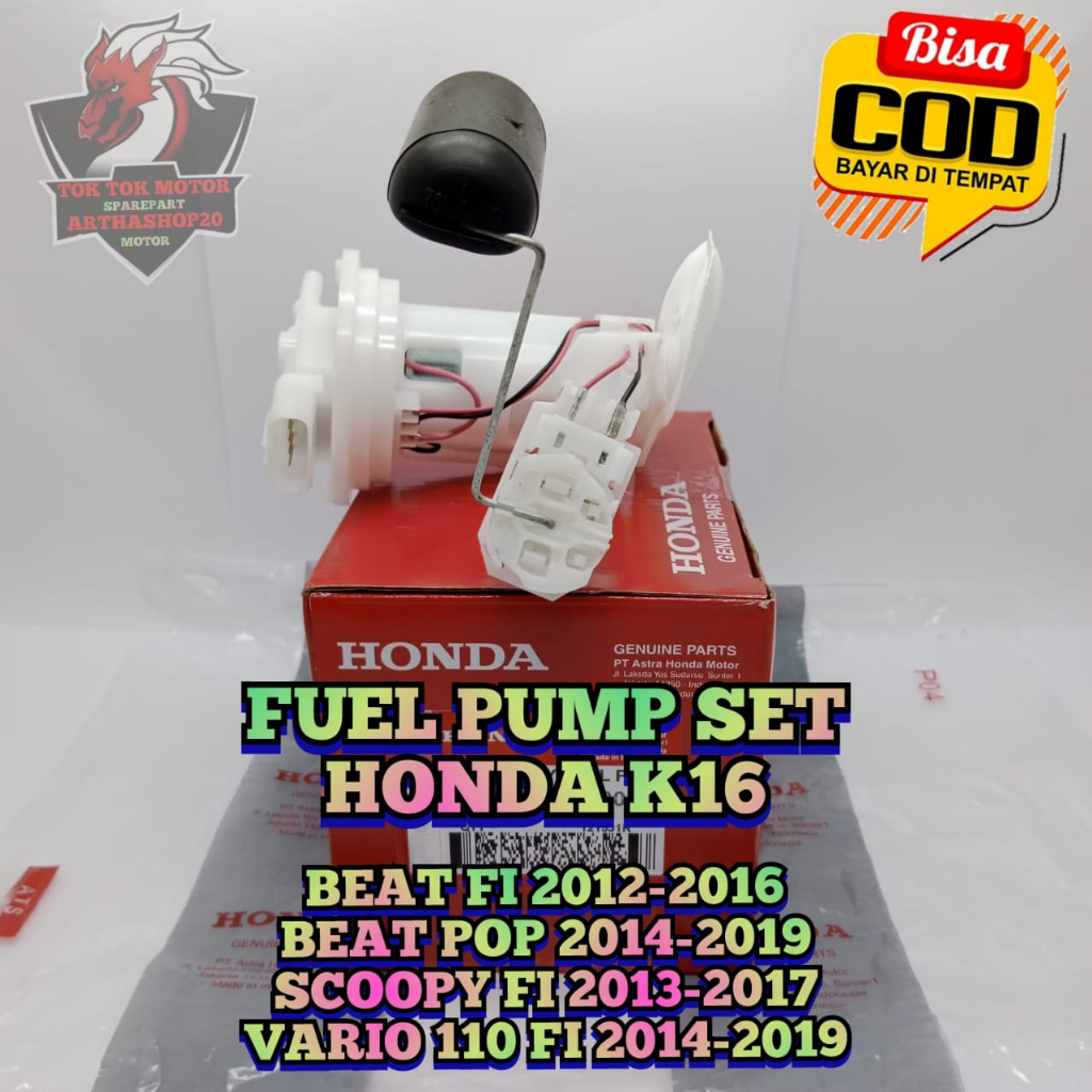 FUEL PUMP SATU SET ASLI ORIGINAL HONDA AHM K16 POMPA BENSIN /ROTAK DAN PELAMPUNG BEAT FI, BEAT POP, 