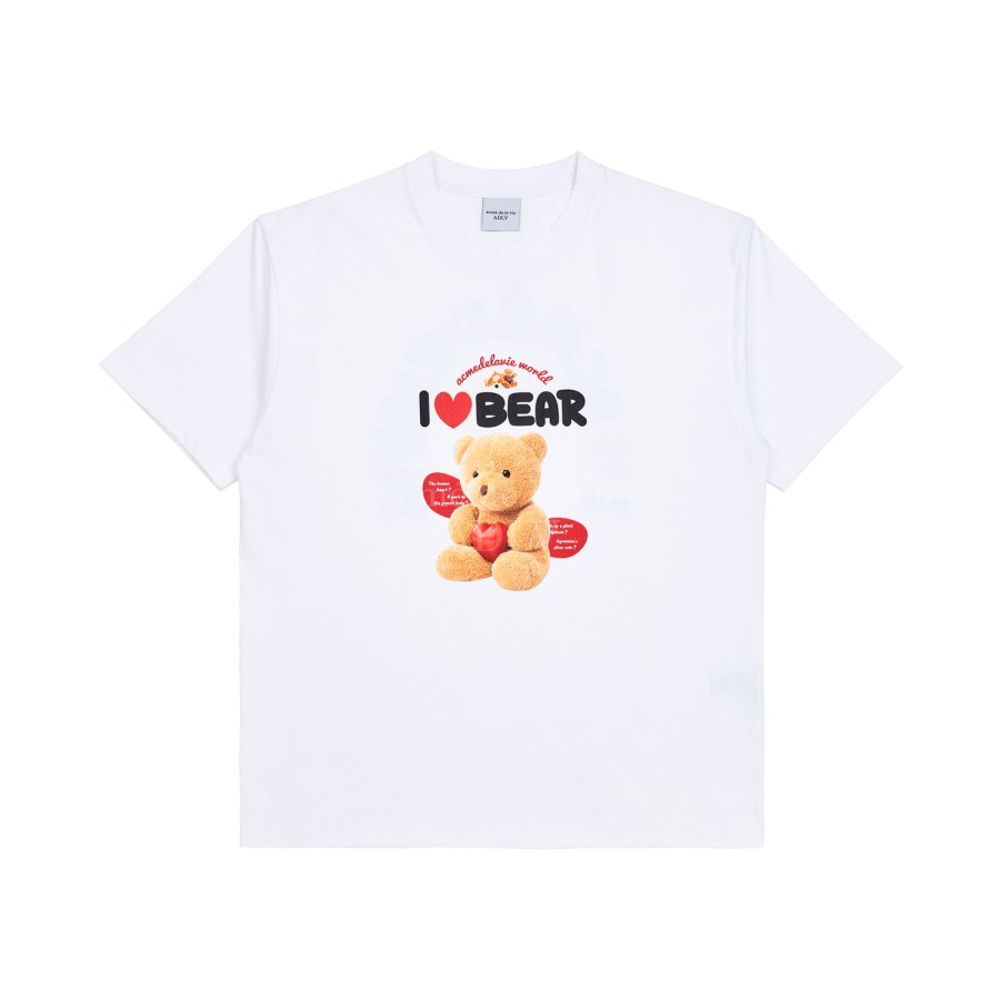 Acme De La Vie ADLV I Love Teddy Bear T-Shirt White Original