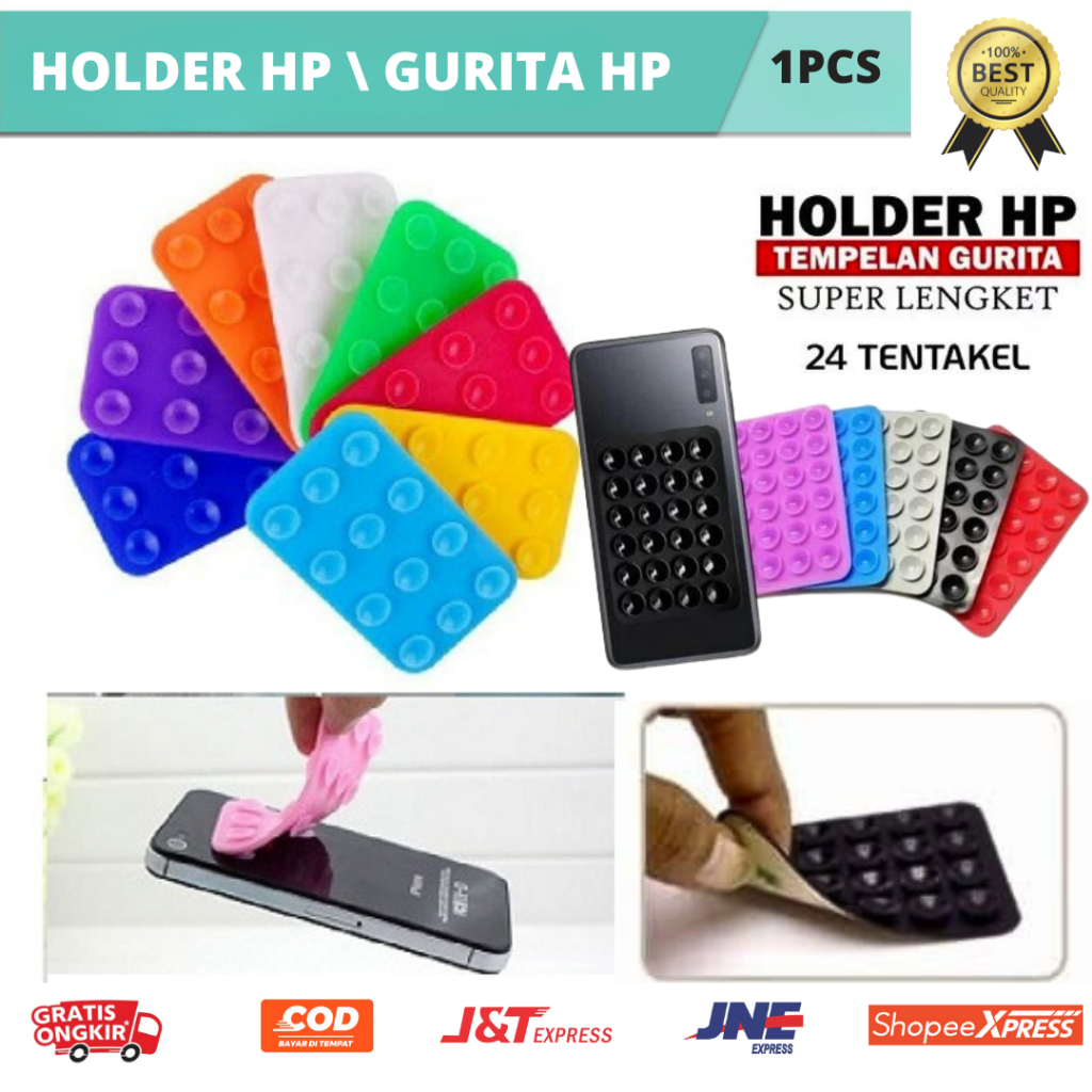 BEAUTIES - Tempelan Hp Gurita | Tentakel Holder Gurita Hp Kuat | Perekat Hp Gurita [RANDOM] 100% ORI