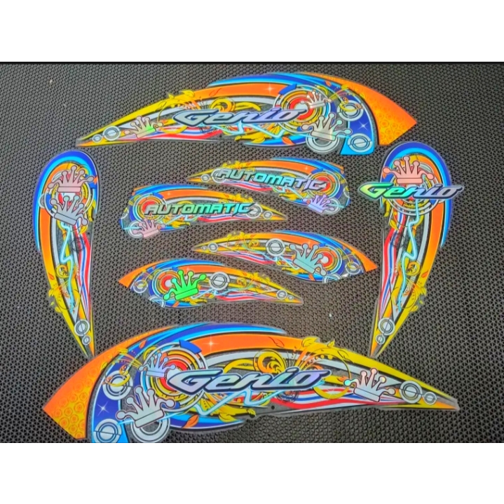 STRIPING TRANSPARAN FULL HOLOGRAM HONDA GENIO