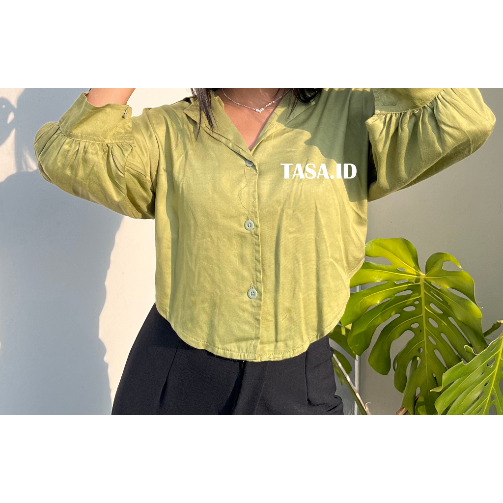 Tasa.id | Kemeja Puff Chia | Atasan Wanita