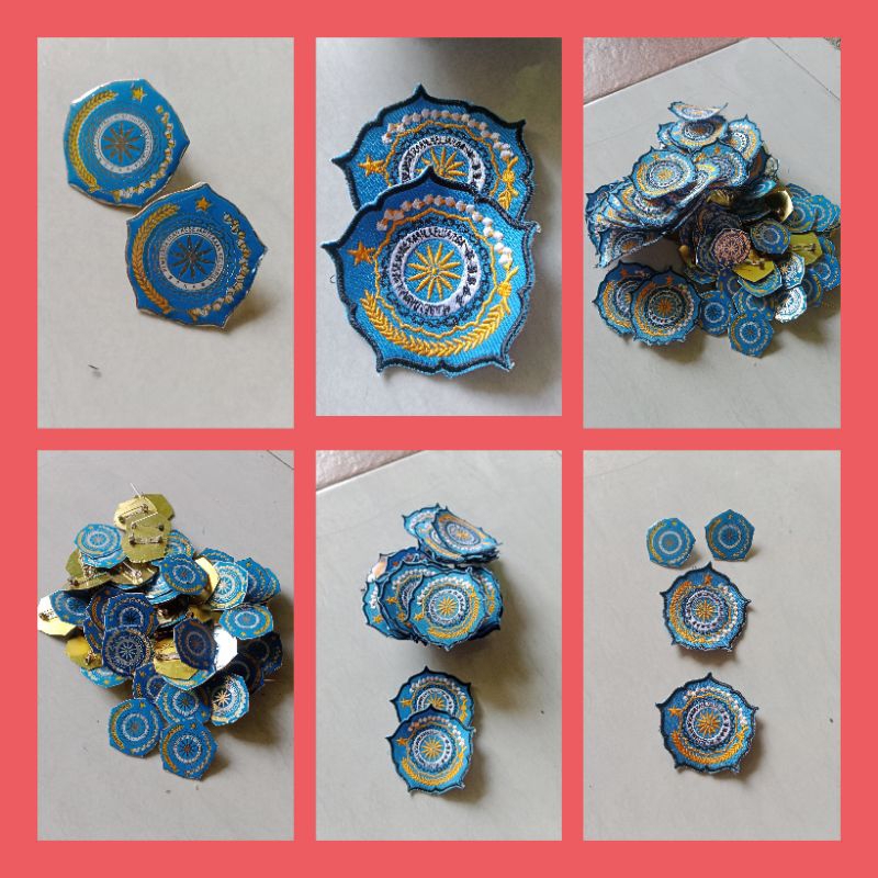 logo pkk bordir/ pin pkk peniti/ kancing bungkus pkk