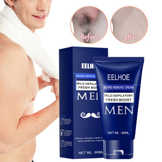 EELHOE Krim Penghilang Rambut Pria Lembut Segar Penghilang Pasta Obat Penghilang Krim Lembut Alami R