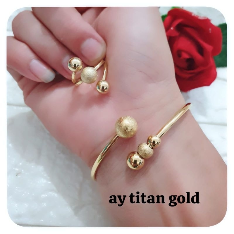 set gelang cincin boba