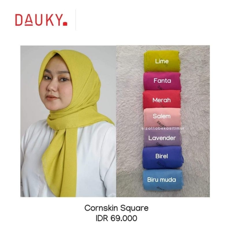 Cornskin Square Dauky Hijab segi empat dauky