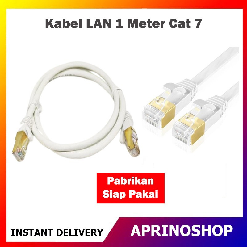 Kabel LAN 1 Meter Cat 7 UTP RJ45 Kabel Pabrikan LAN 1M Cat7