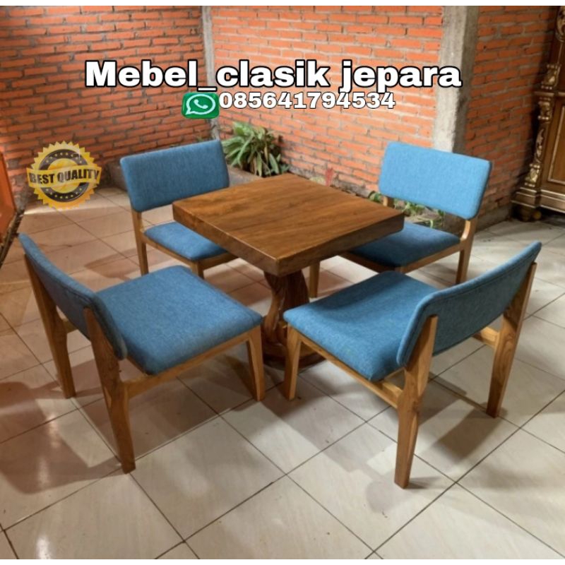 meja kursi cafe kursi bar kayu jati