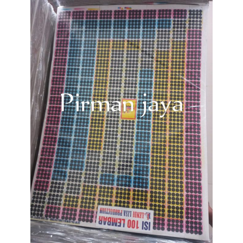 mainan kertas gosokan motif titik banyak isi 100 lembar cod