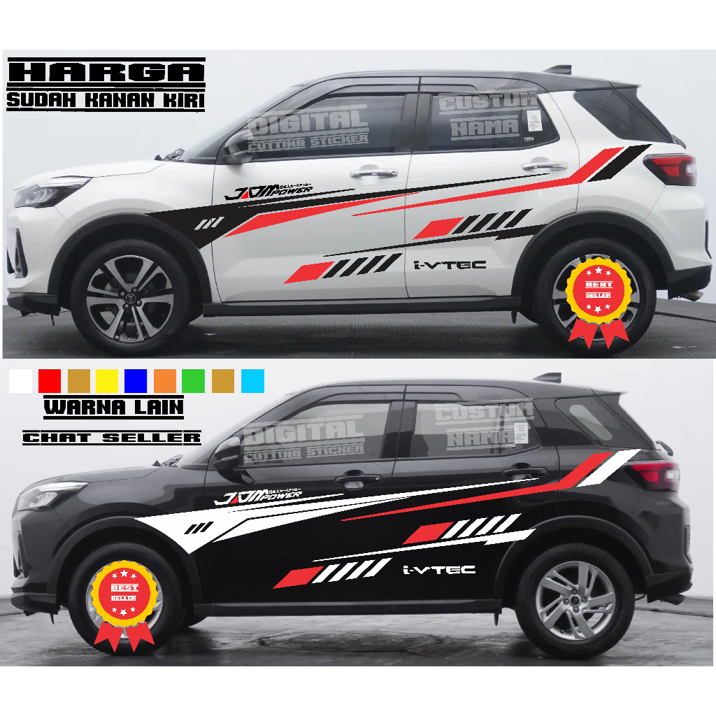Sticker stiker mobil rocky cutting sticker mobil daihatsu rocky