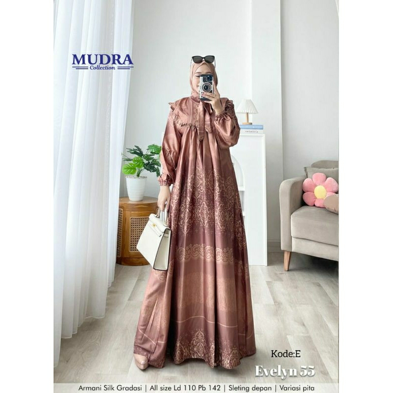 **EVELYN#55 gamis maxy dress**bahan armany silk gradasi*by Mudra collection