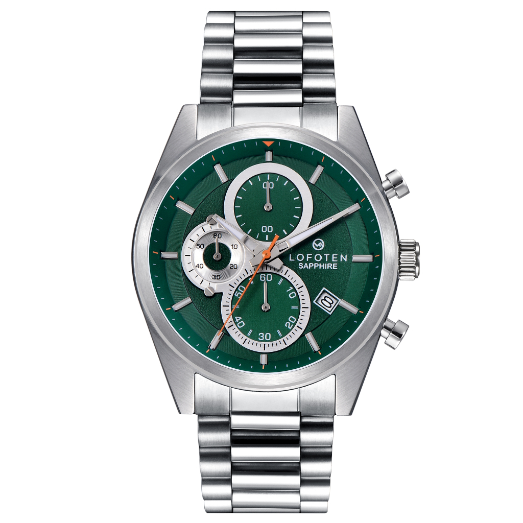 Jam tangan pria Lofoten Original F6519MC-SS6 Tahan Air Sapphire Glass Bisnis Kemewahan Bercahaya